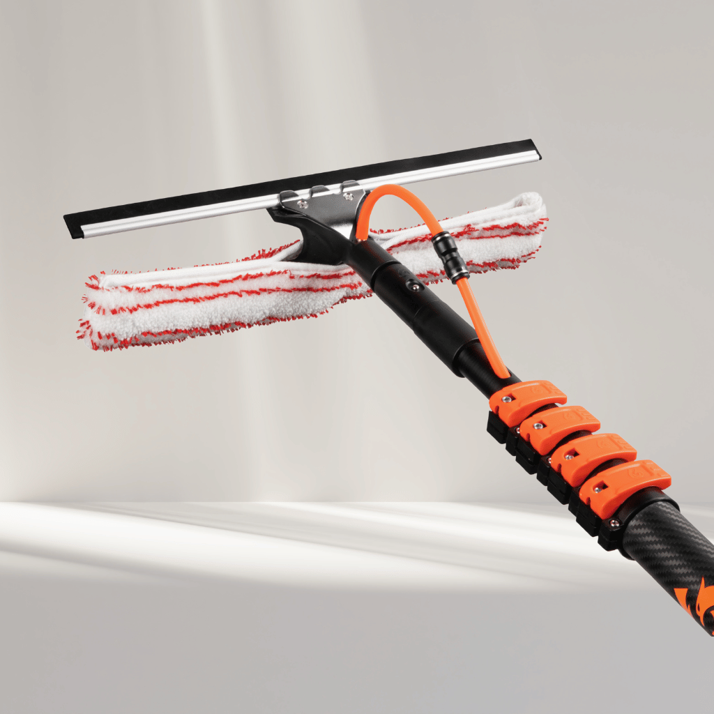 Telescoopsteel Carbon Fiber 3K Supreme + Bundel Glas en Zonnepanelen Vlekkenvrij