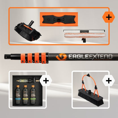 Telescoopsteel Carbon Fiber 3K Supreme + Bundel Glas - Houtwerk - Zonnepanelen